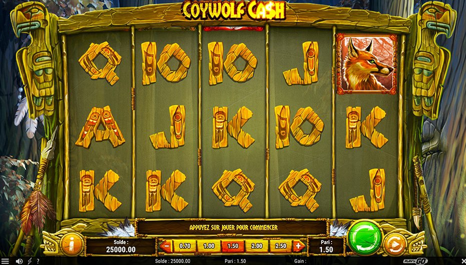 Rouleaux de la machine à sous Coywolf Cash
