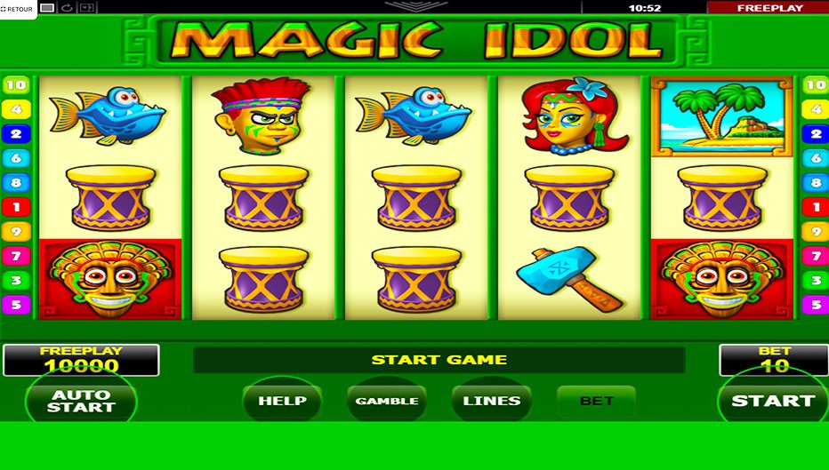 Rouleaux de la machine à sous Magic Idol