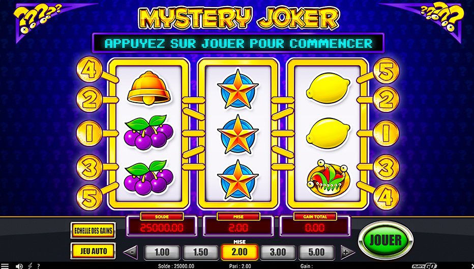 Rouleaux de la machine à sous Mystery Joker