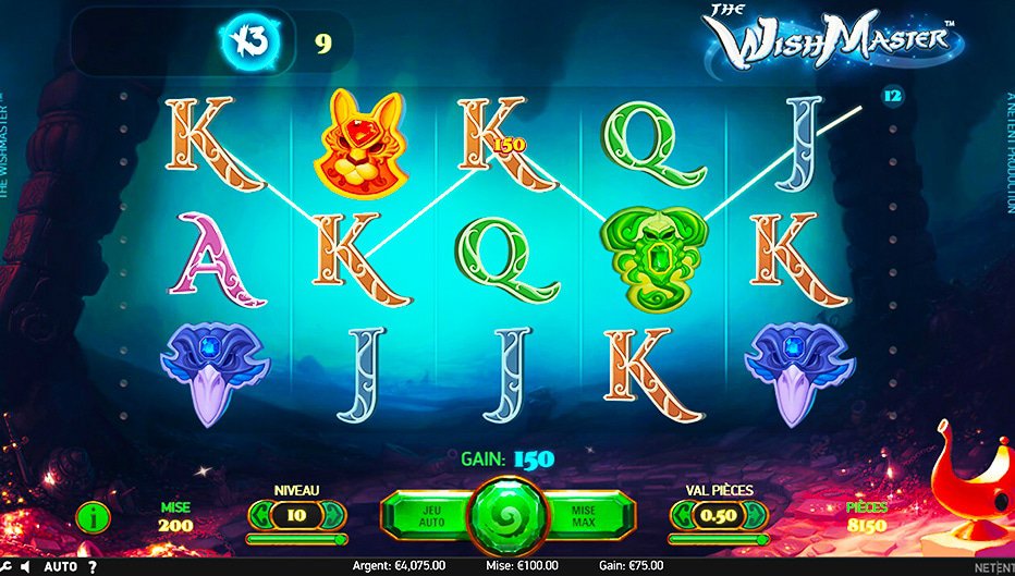 Lignes de paiement The Wish Master