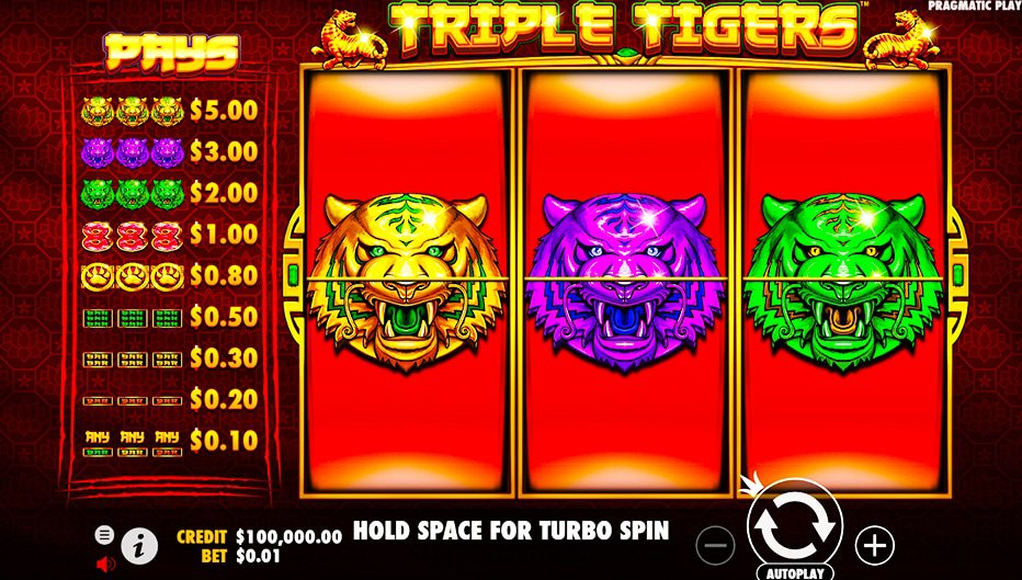 machine à sous Triple Tigers